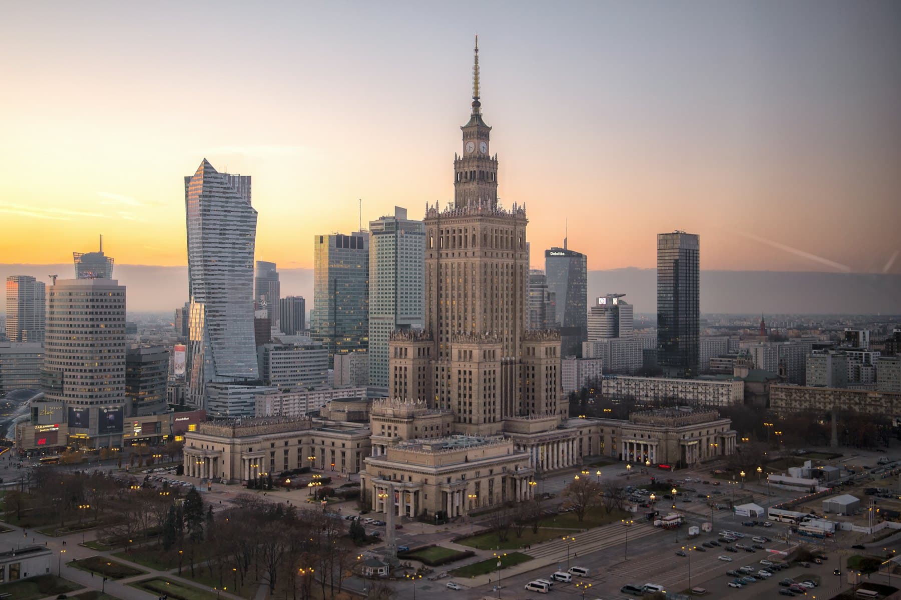 Panorama Warszawy z Pałacem Kultury i Nauki